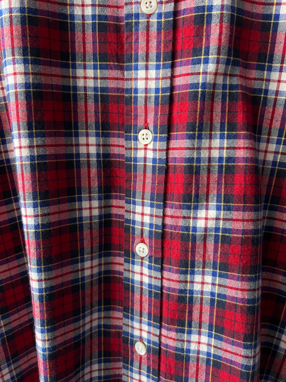 [L]폴로 랄프로렌 CLASSIC FIT 레드 타탄체크 옥스포드 셔츠 상품이미지4