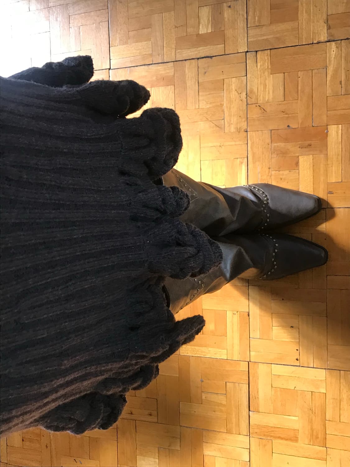 vintage frill pocket knit one-piece 상품이미지4