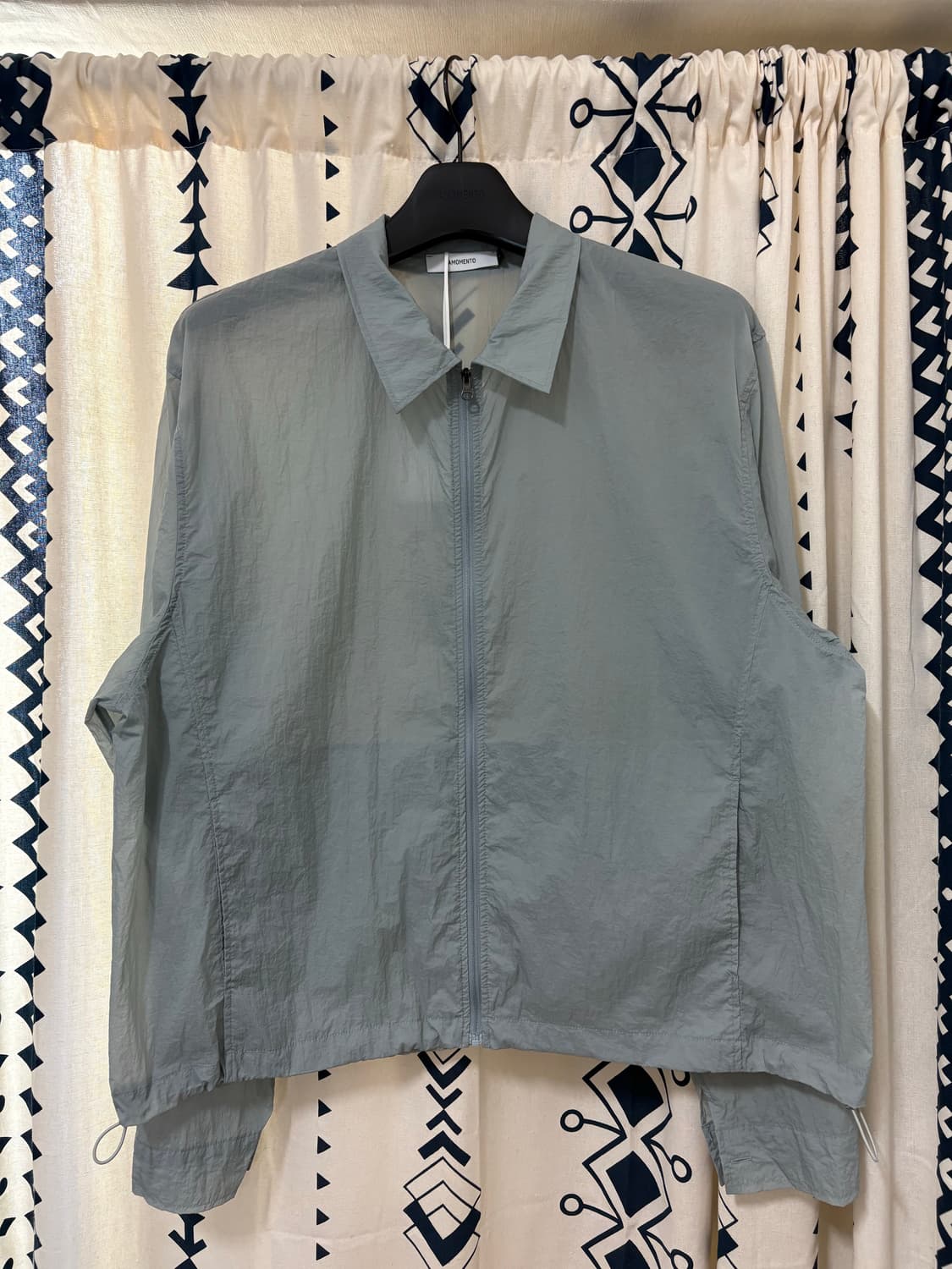 아모멘토 시어 집업 셔츠 블루그레이 상품이미지4