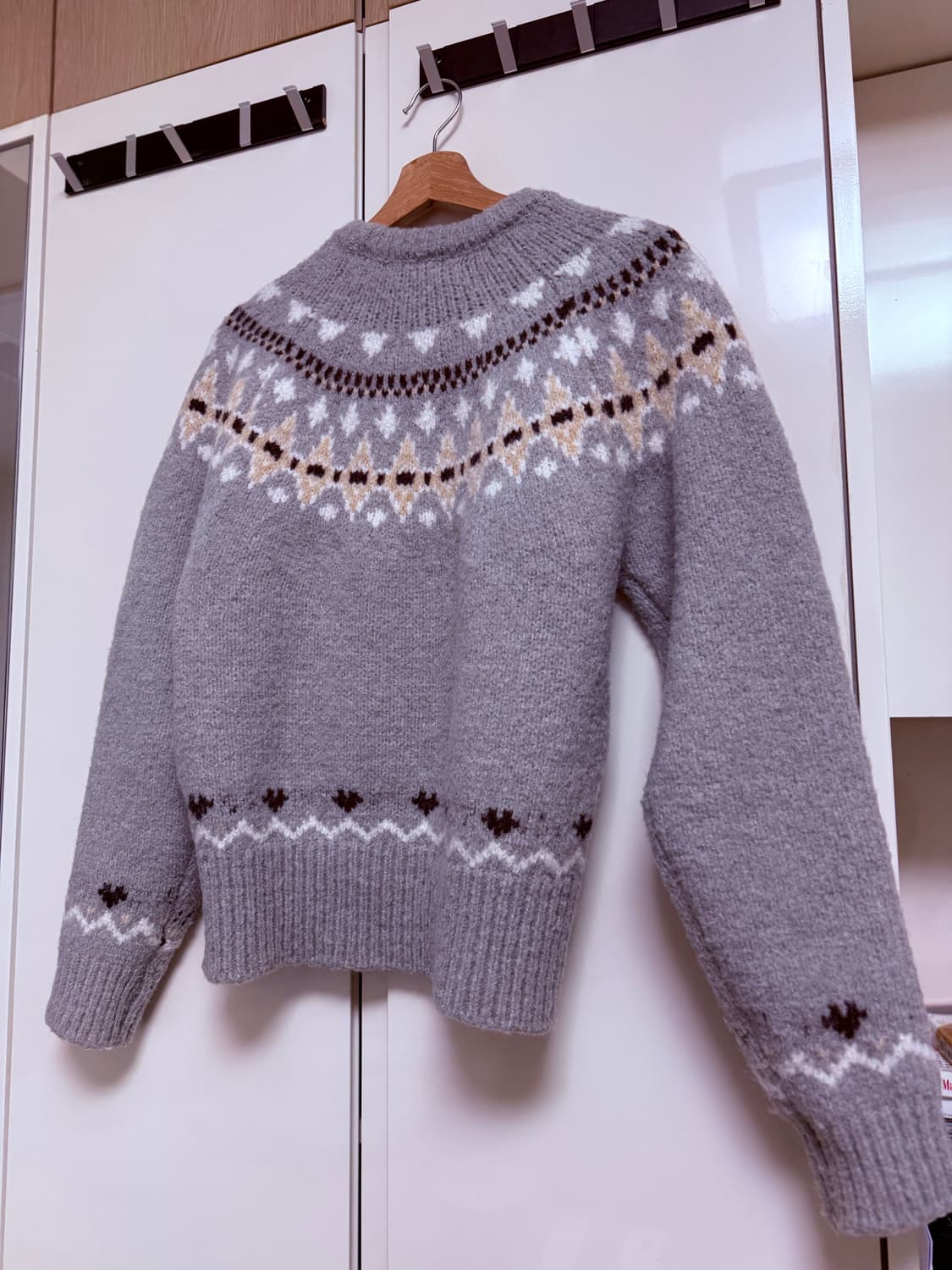 드로우핏 노르딕 니트 S 회색 상품이미지2