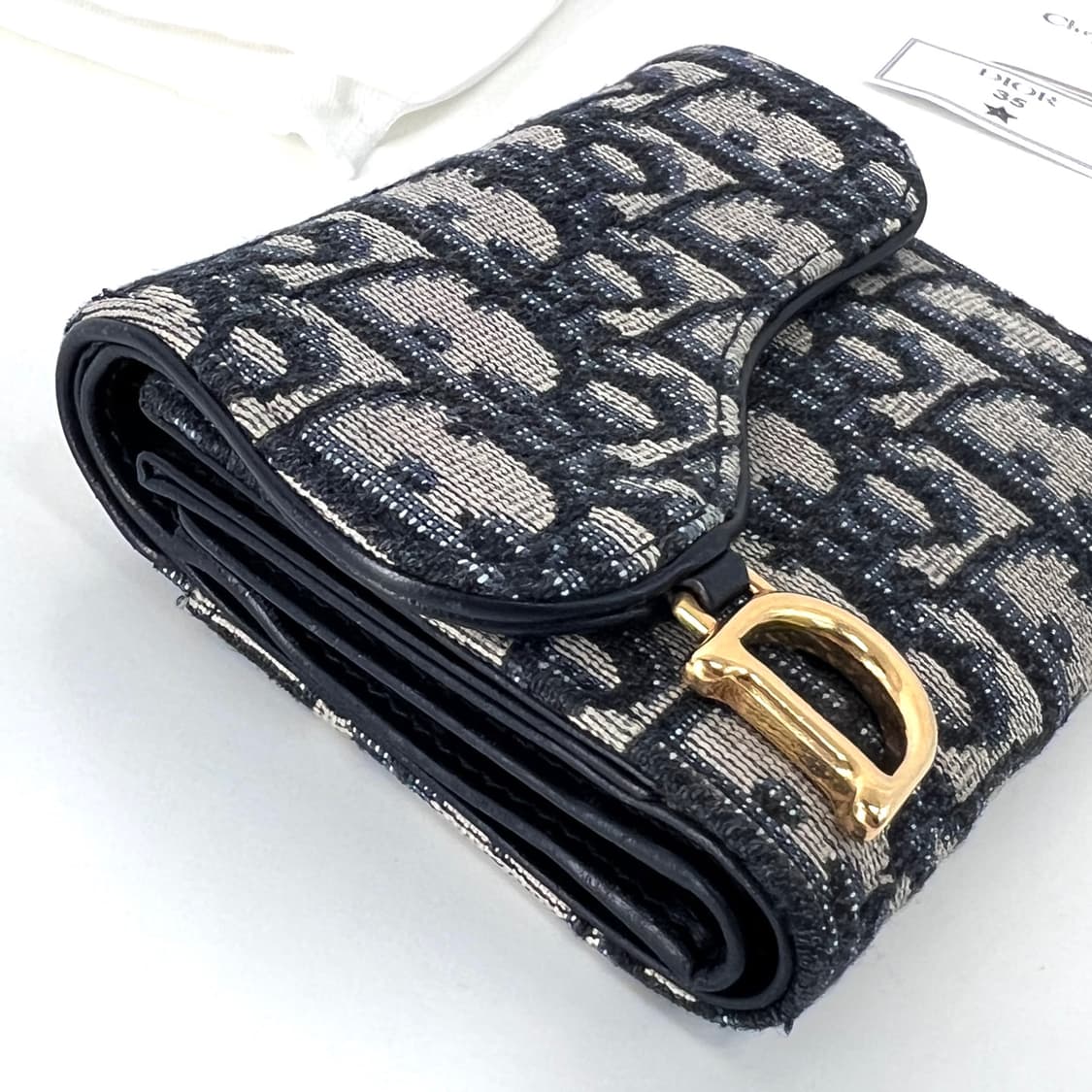 디올 새들 로터스 오블리크 자카드 반지갑 (S5652CTZQ) 상품이미지6