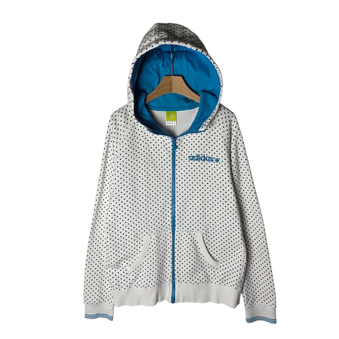 [Adidas] 아디다스 도트 화이트 후드집업 상품이미지1