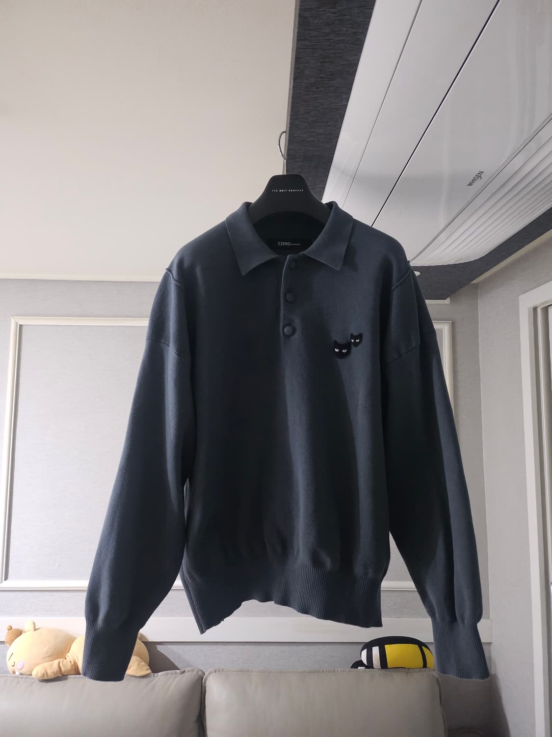 [거의 새것] 송지오옴므 지제로 카라 니트 스웻 셔츠 S 상품이미지1