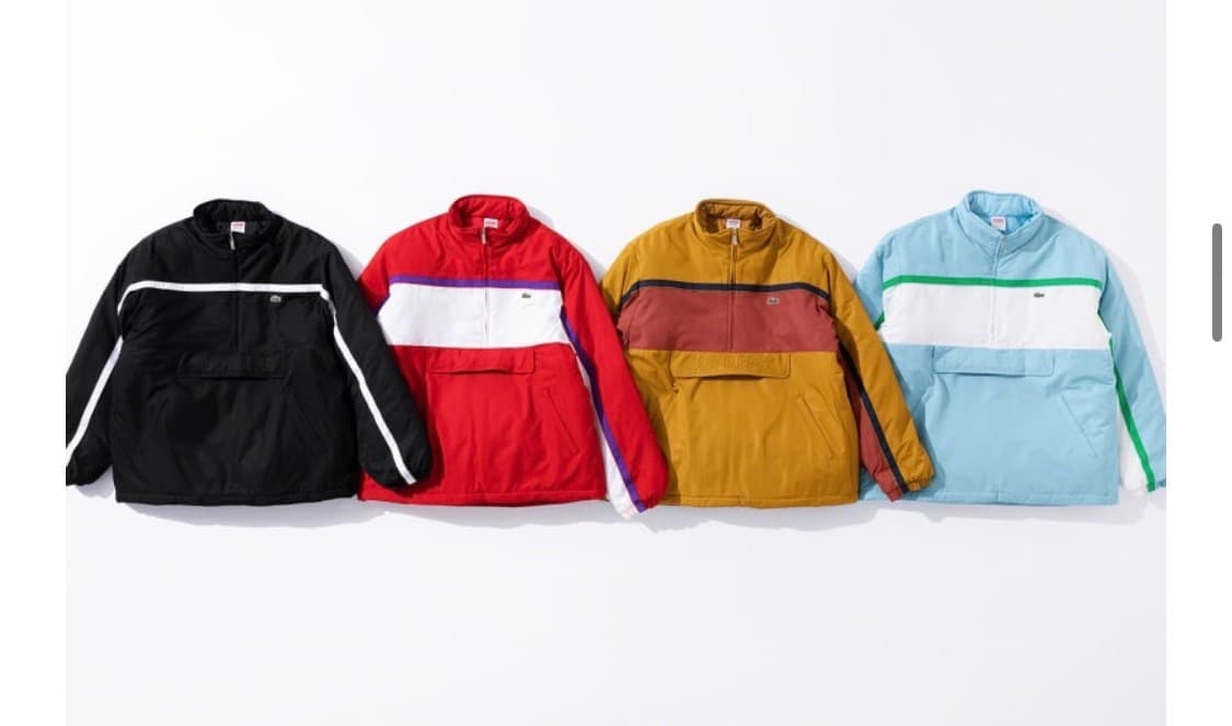 [L] 슈프림 x 라코스테 퍼피 하프집 풀오버 블랙 상품이미지3