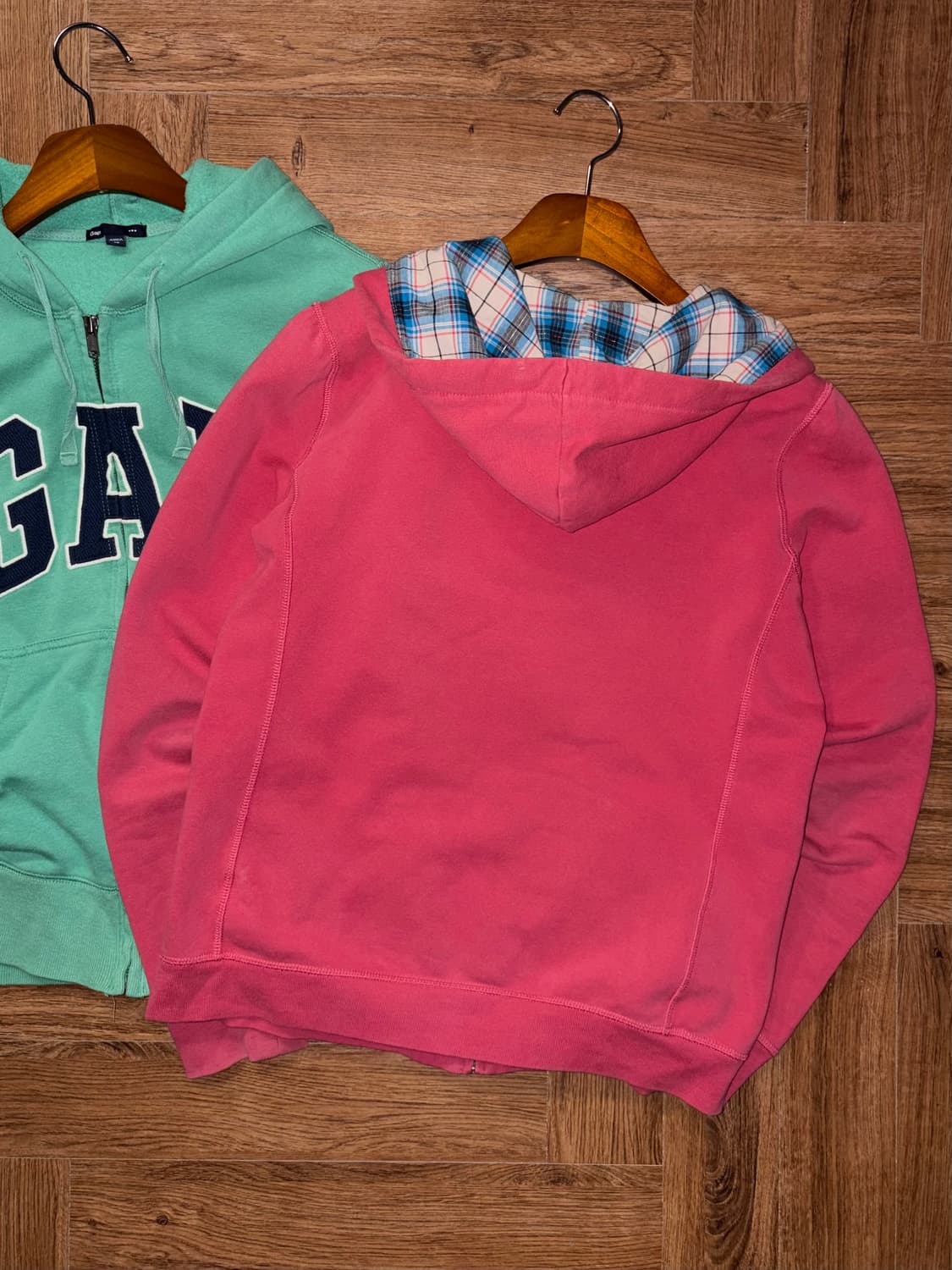 GAP 체크 키치 로고 후드집업 상품이미지7