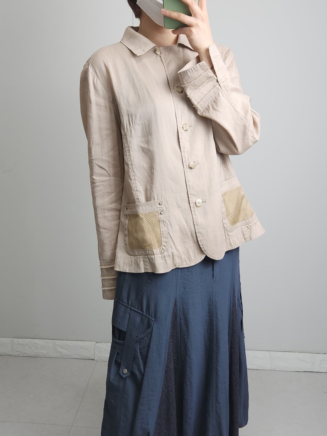 (Simple life)리넨 메쉬 자켓 상품이미지2