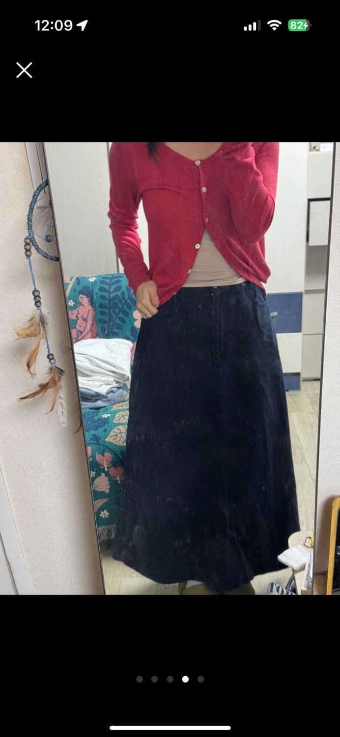 🪻네이비 데님스커트 XS 상품이미지3