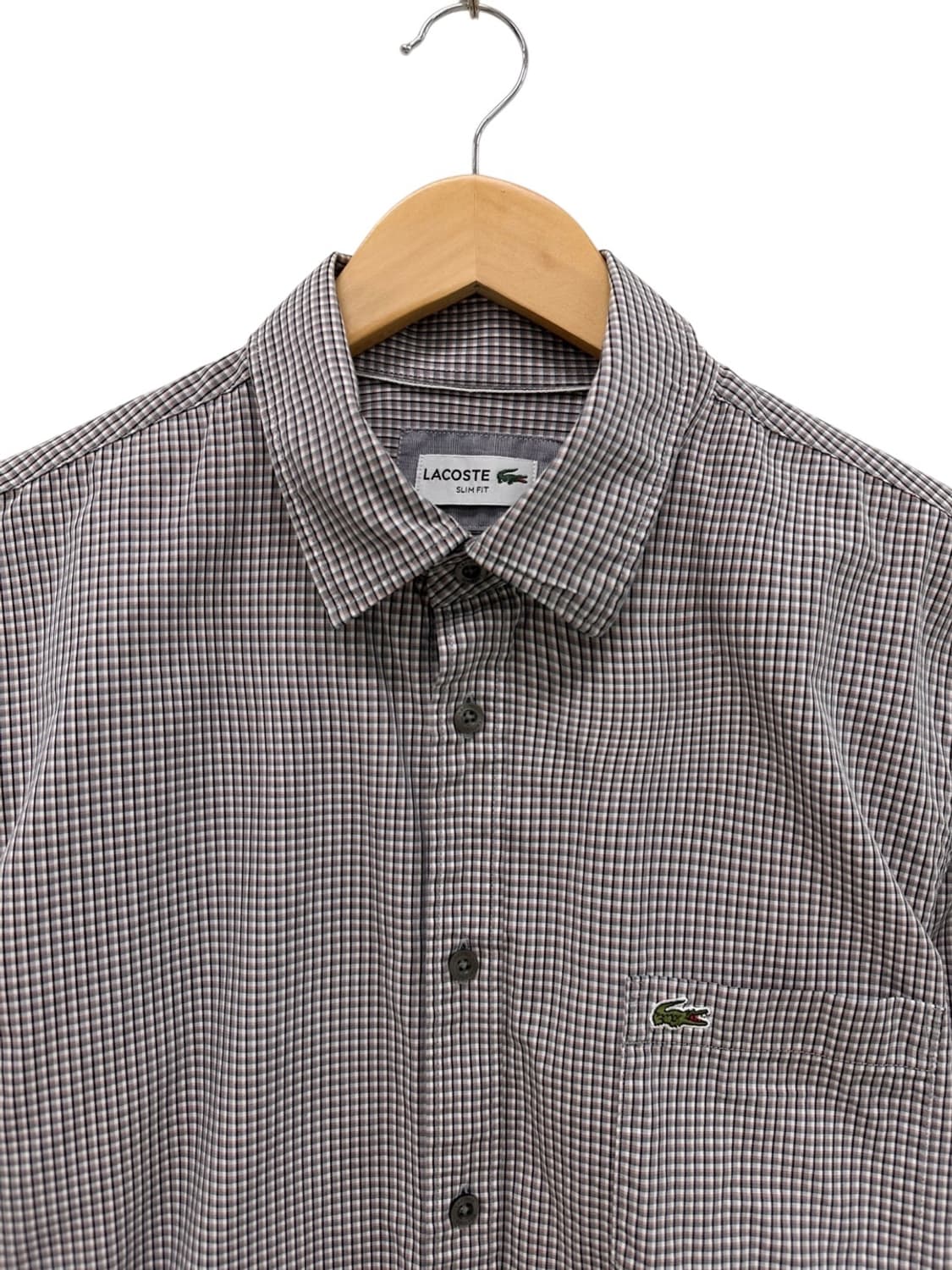 라코스테 슬림핏 체크 셔츠 (L) 상품이미지2