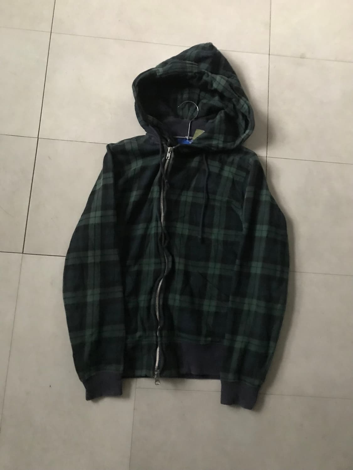 빔즈 체크 사선 후드집업 상품이미지7