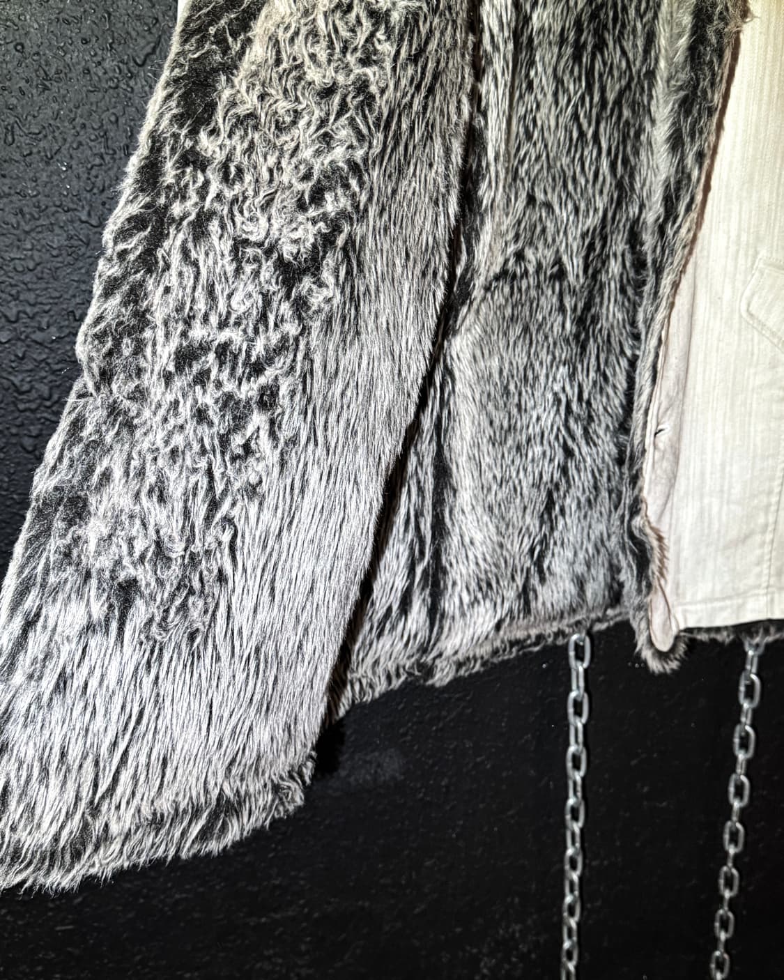 White cotton fur lineing Vkei jacket 상품이미지10