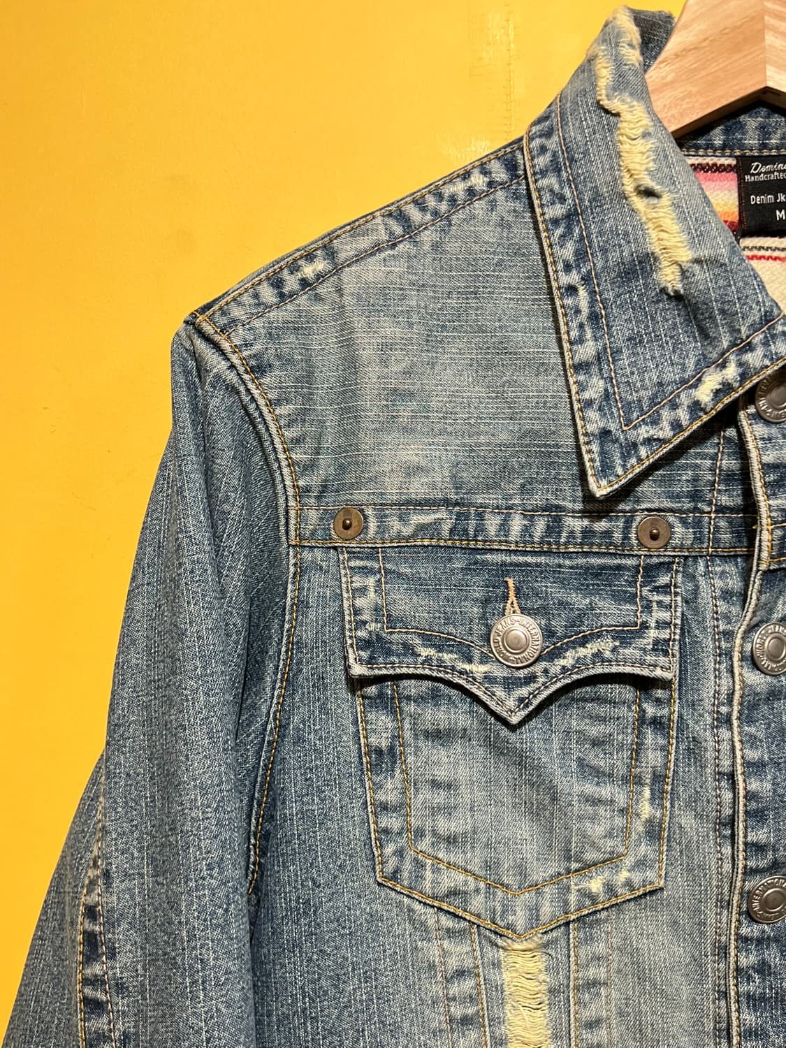 [M] 일본빈티지 블랭킷 라이닝 데님 트러커 자켓 상품이미지3