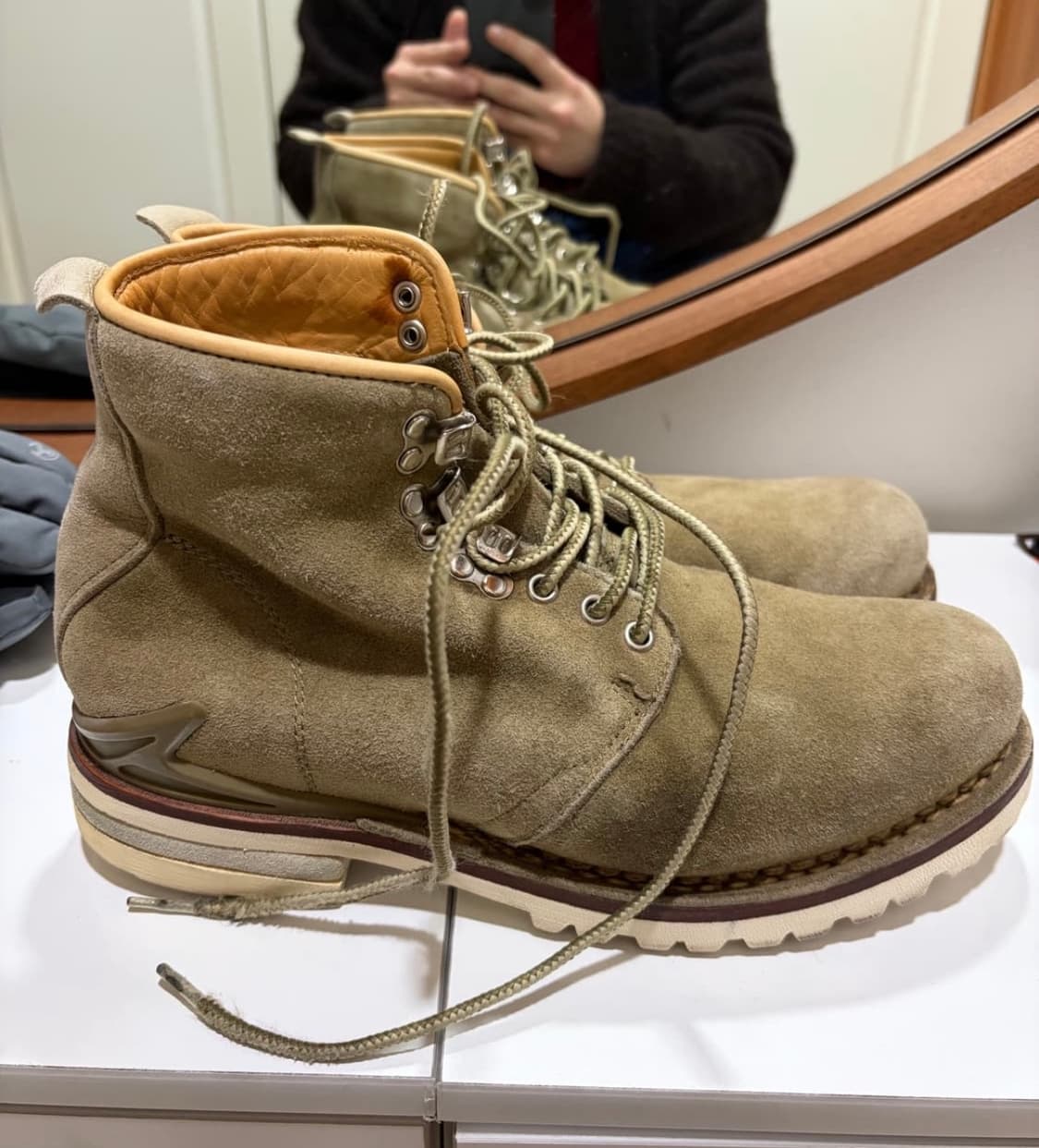 비즈빔 제르마트(Visvim Zermatt) 올리브 스웨이드 10 사이즈 상품이미지3