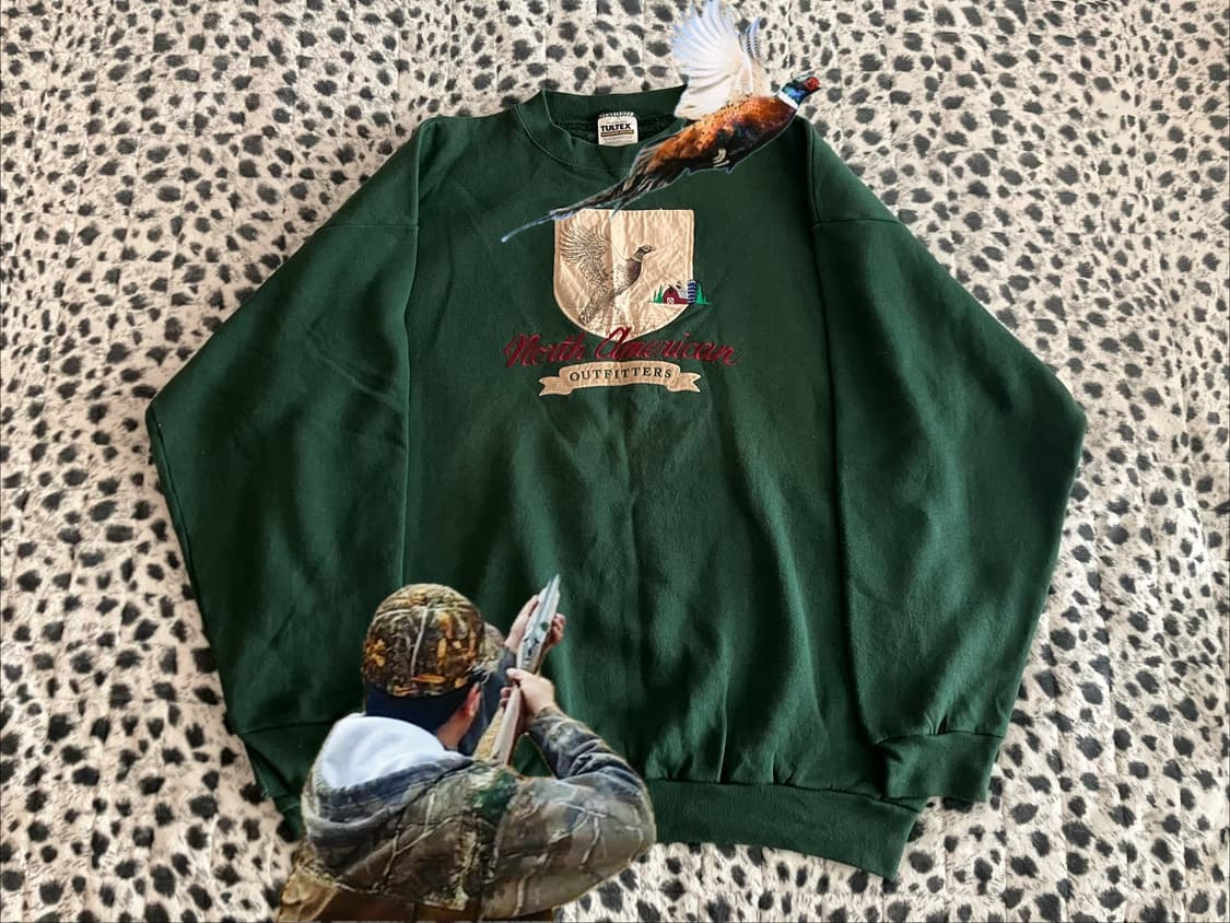 90s Tultex 툴텍스 50/50 그린 스웻셔츠 XL 구제 빈티지 상품이미지1