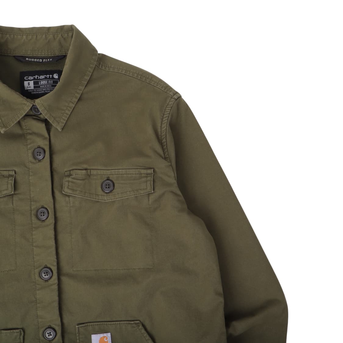 칼하트 g72 러기드 카키 워크 셔츠 자켓 상품이미지2