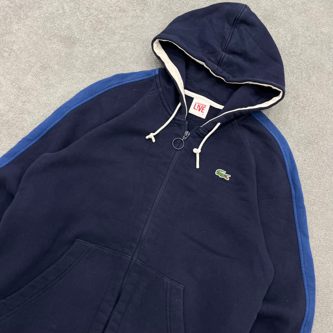 3 라코스테 LIVE 네이비 후드집업 상품이미지2