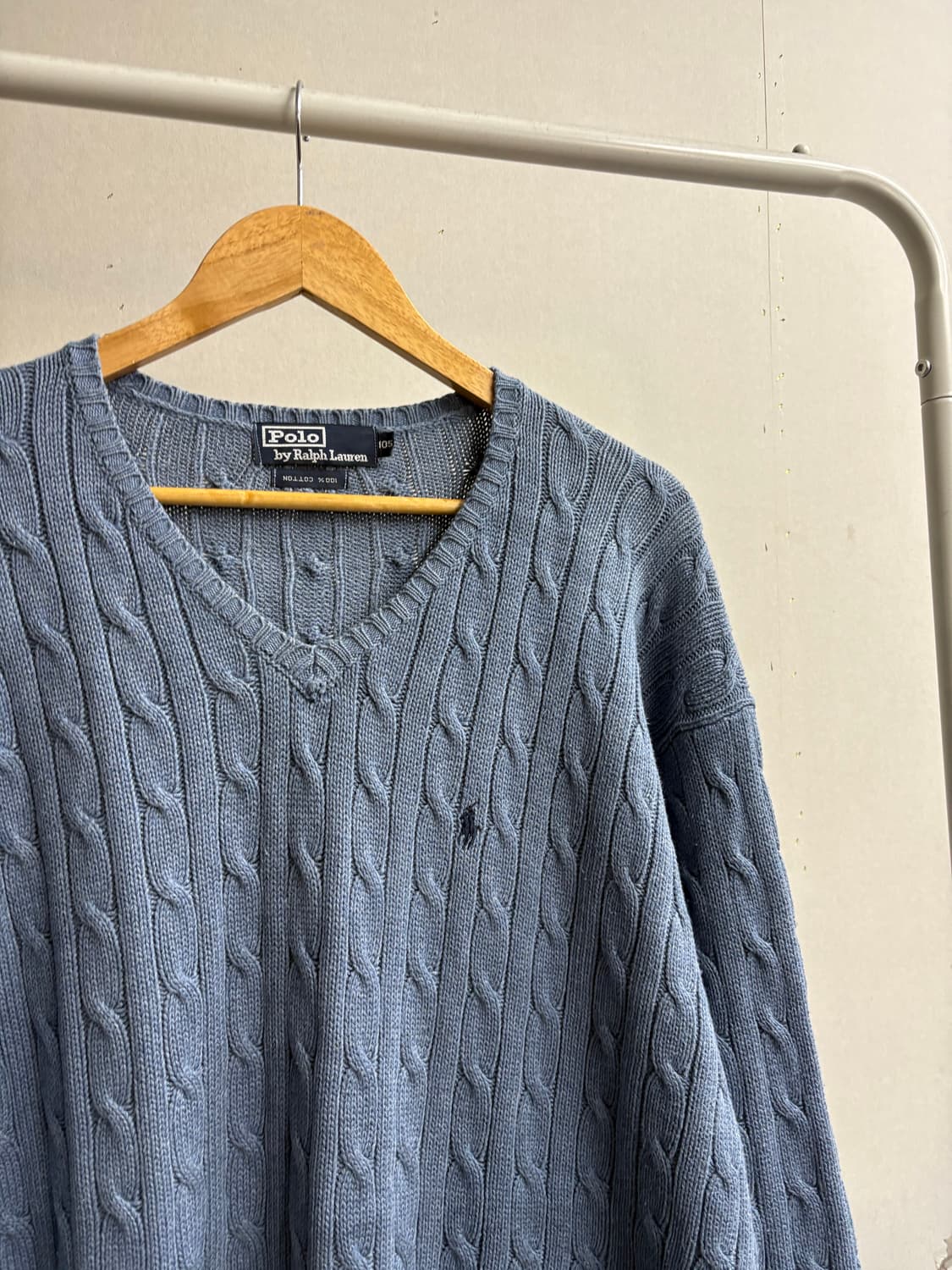 폴로 꽈배기 코튼 니트 상품이미지1