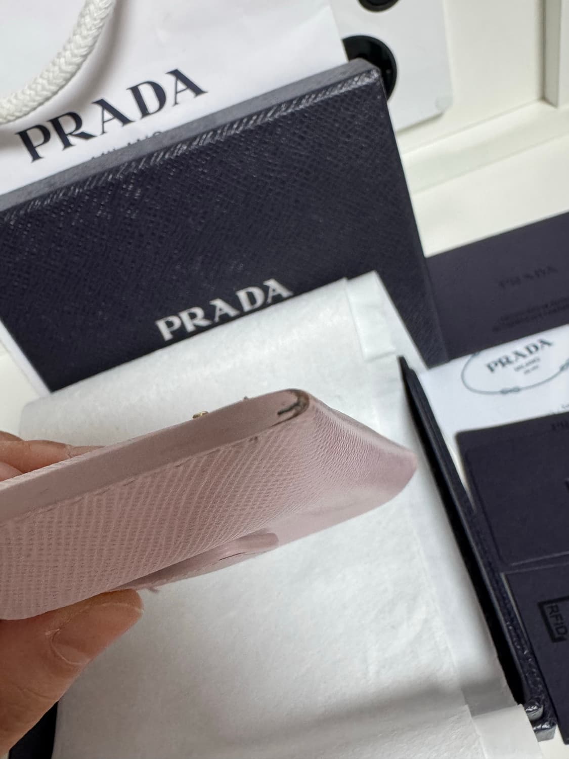 정품 프라다 카드지갑 반지갑 지퍼지갑 여성지갑 풀박스 상품이미지5
