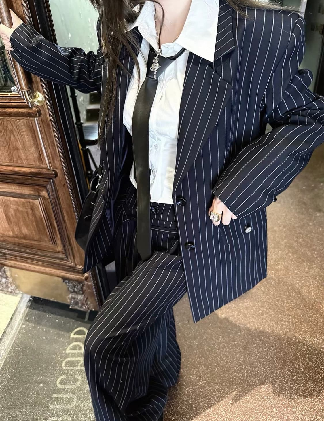 스트라이프 정장 Set up 상품이미지4