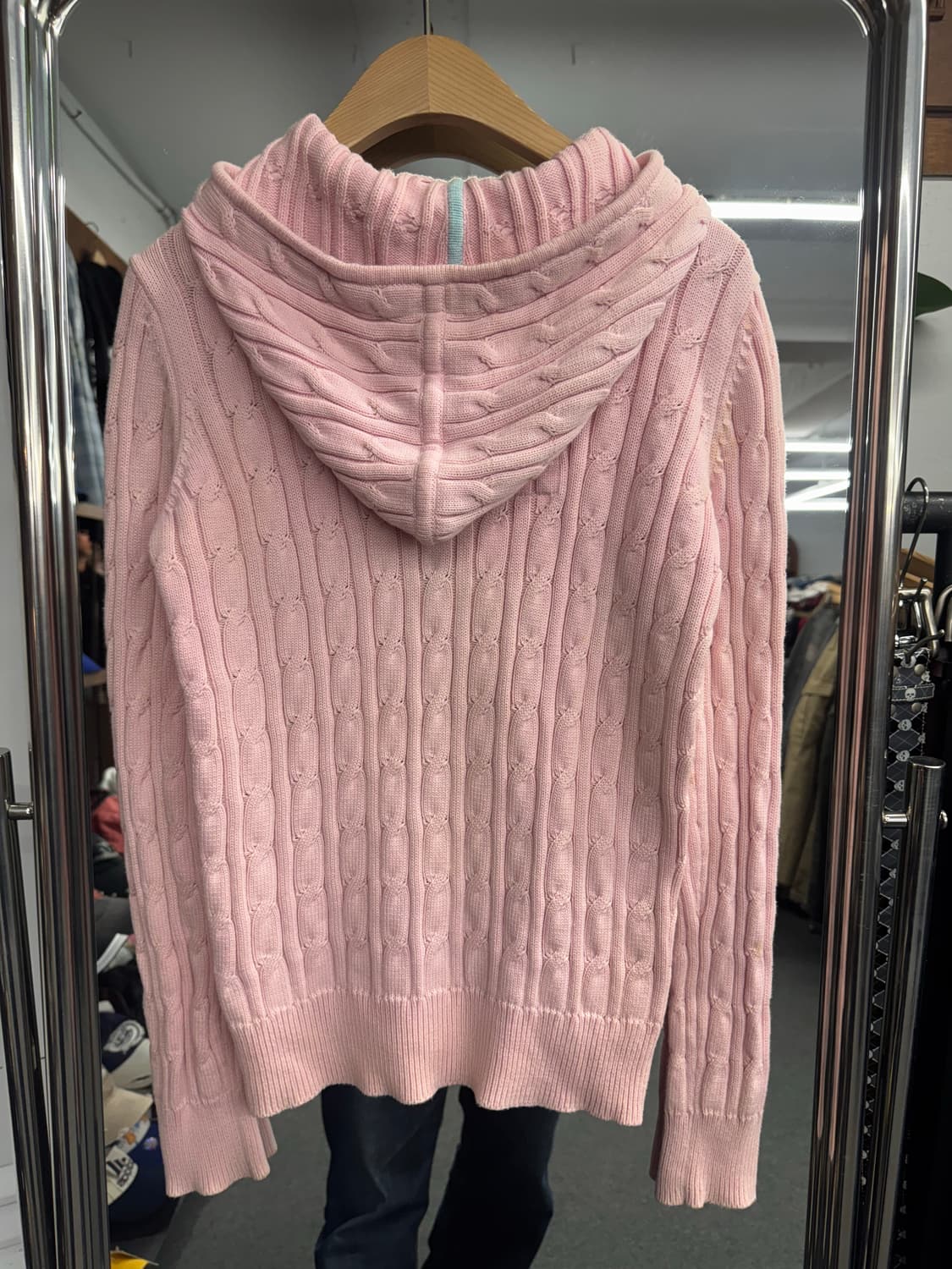 티니위니 빈티지 케이블니트 후드집업 상품이미지4