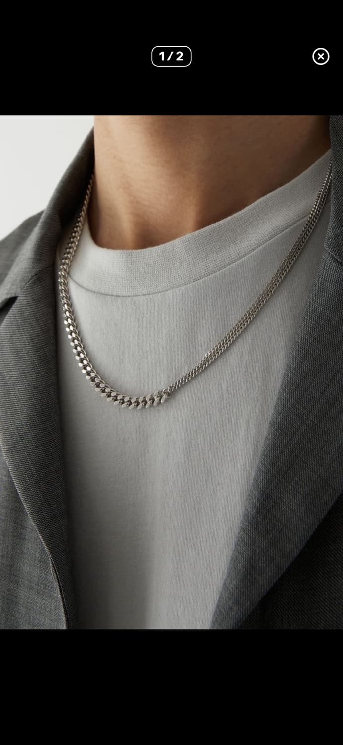 cos 스털링 체인 넥크리스 실버 목걸이 상품이미지1