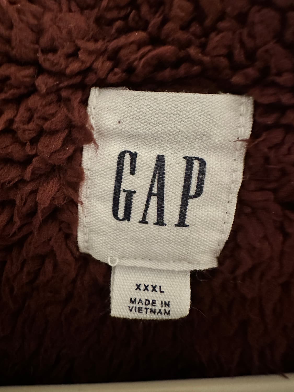 NCT 사쿠야 st 갭 GAP 버건디 기모 후드집업 XXXL 상품이미지4