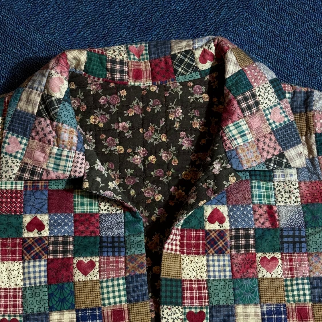 빈티지 패치워크 퀼팅 자켓 상품이미지3