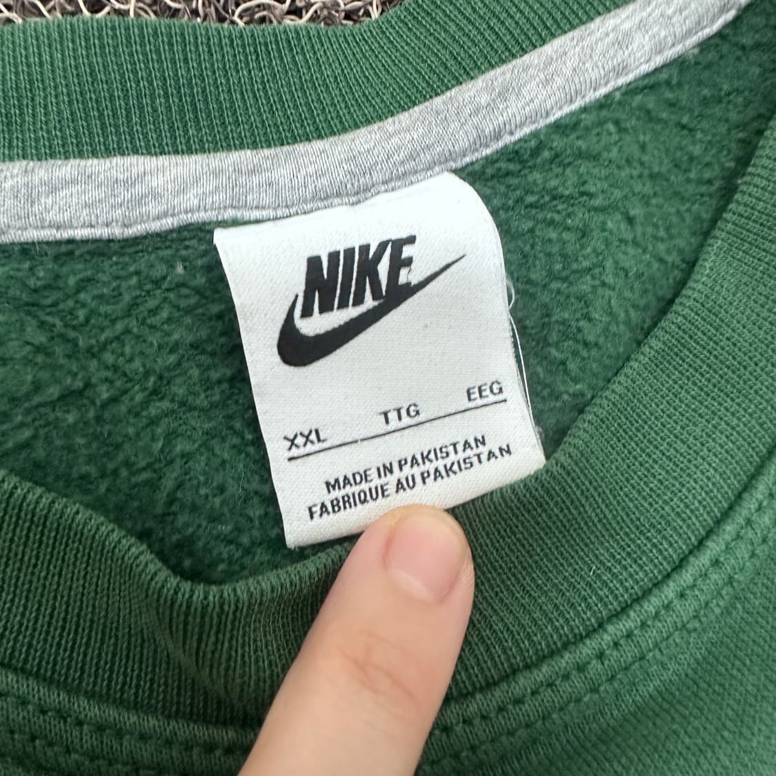 NIKE 나이키 기모 맨투맨 그린 2XL 상품이미지3