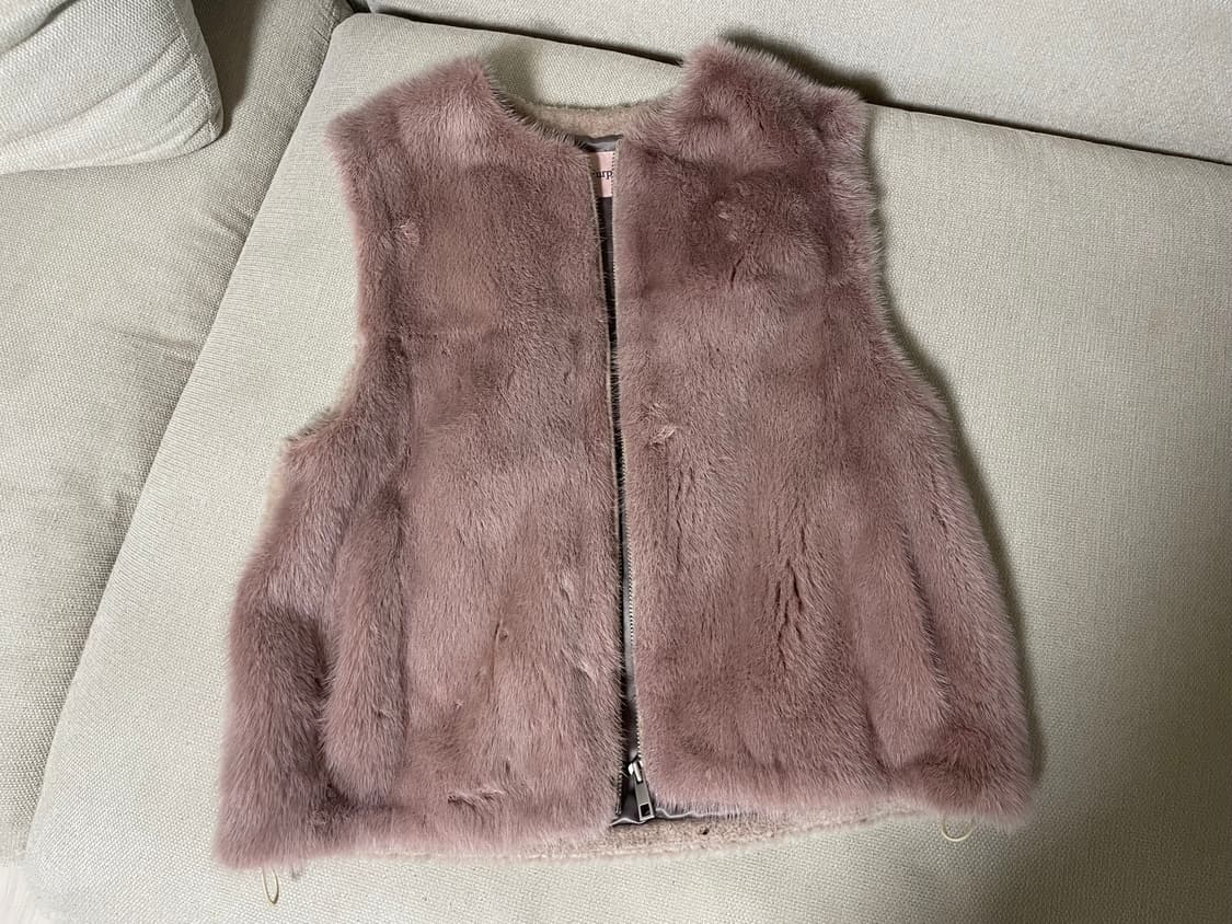 밍크 양모 콤비 베스트 상품이미지5