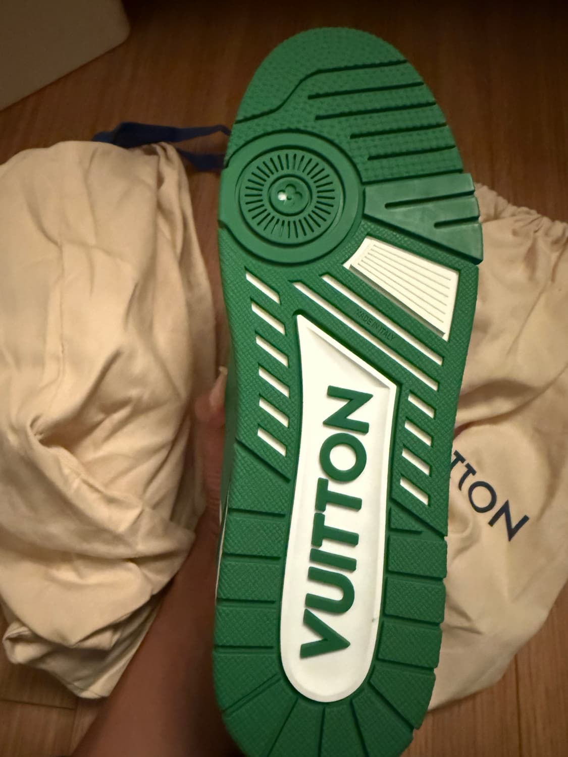 Louis vuitton LV Trainer Sneakers Green 상품이미지2