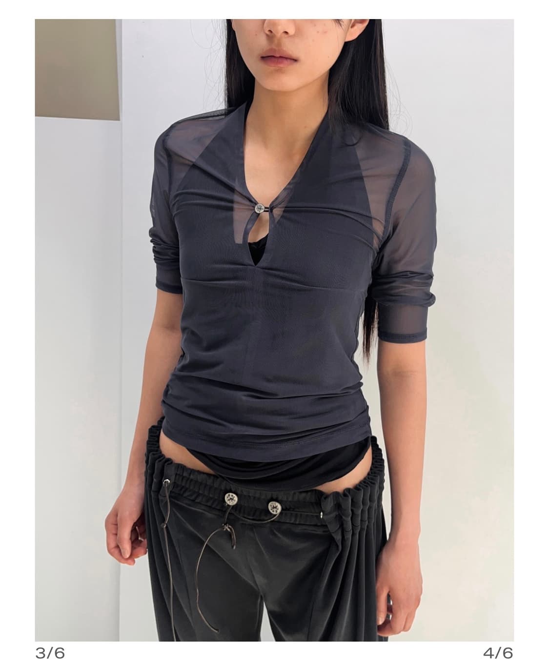 울리카상투스 NAPE MESH TOP (MIDNIGHT)  상품이미지1