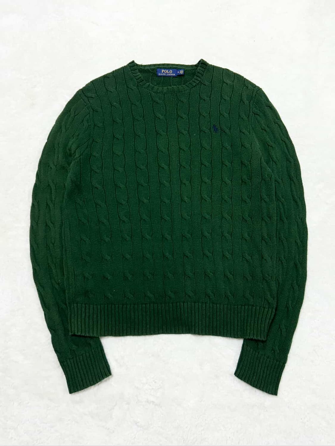폴로 네이비포니 딥그린 케이블 니트 상품이미지4