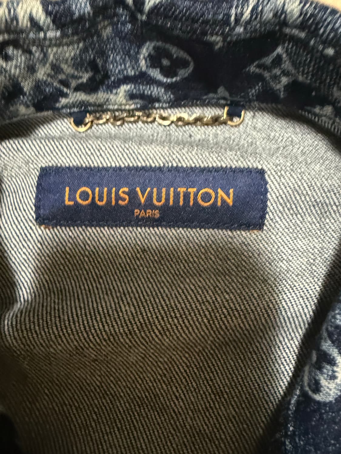 루이비통 테피스트리 데님 반팔 셔츠 s 상품이미지5