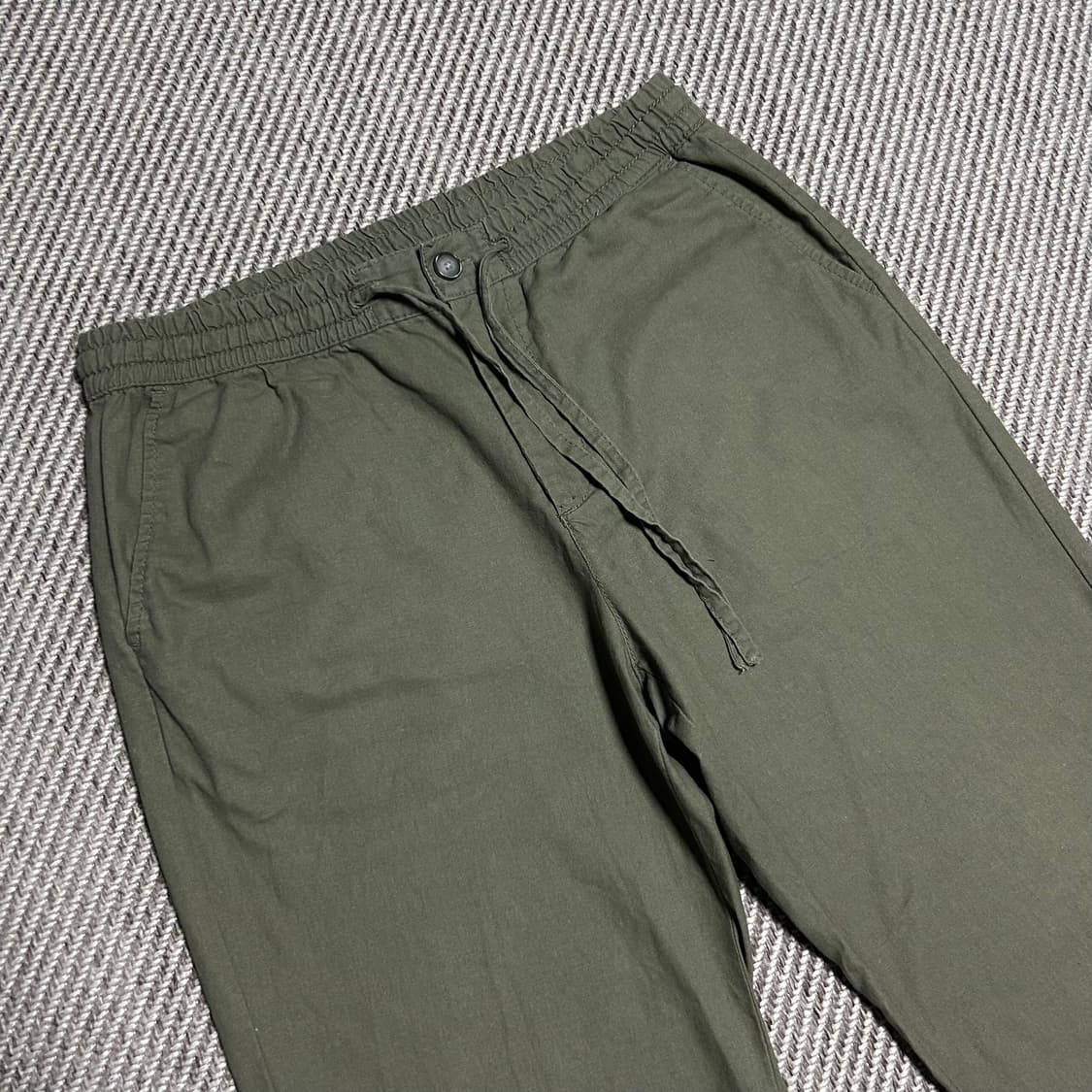 [32] Spao 스파오 린넨 카키 밴딩 팬츠 상품이미지2