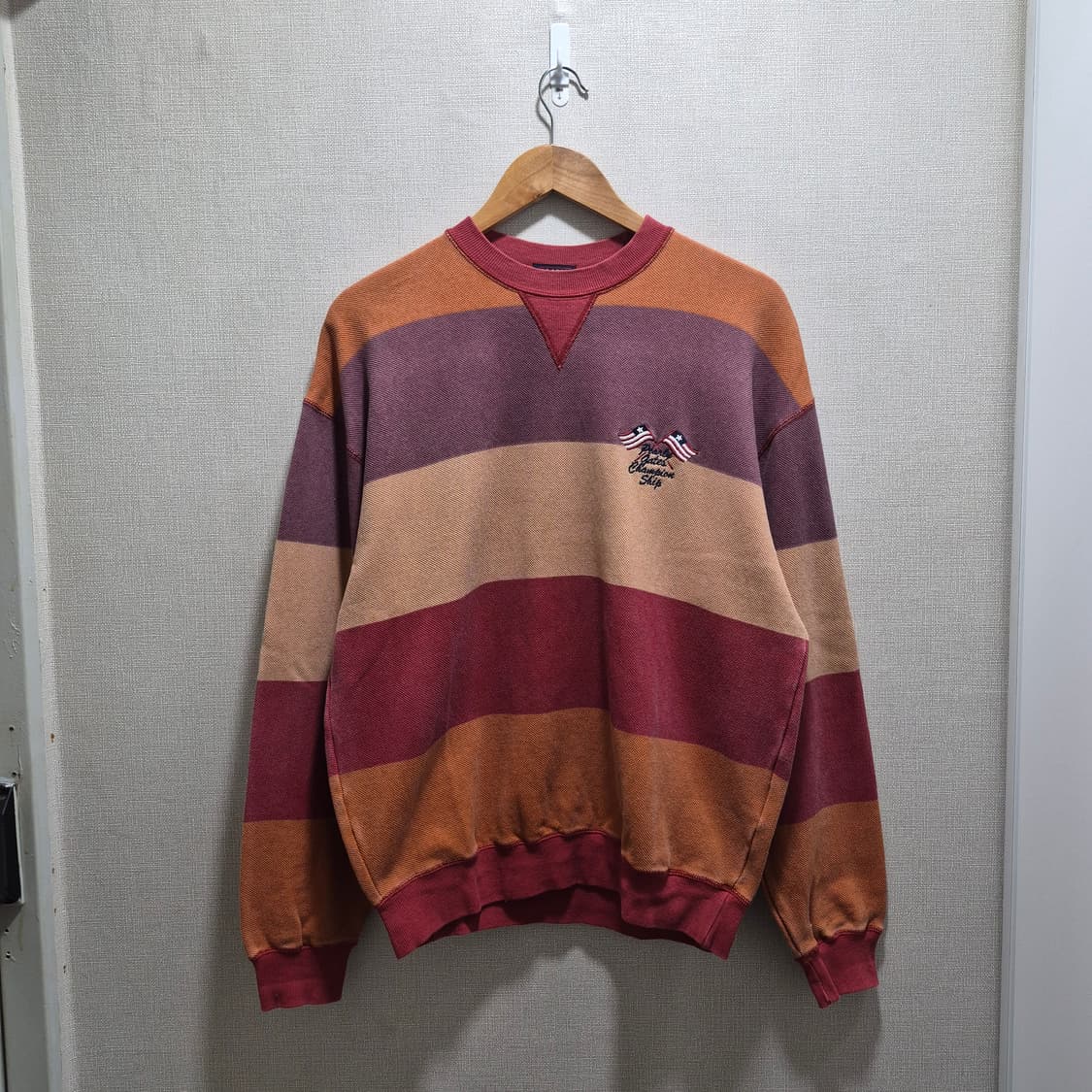 (S) 파리게이츠 컬러블록 라운티 크루넥 상품이미지1