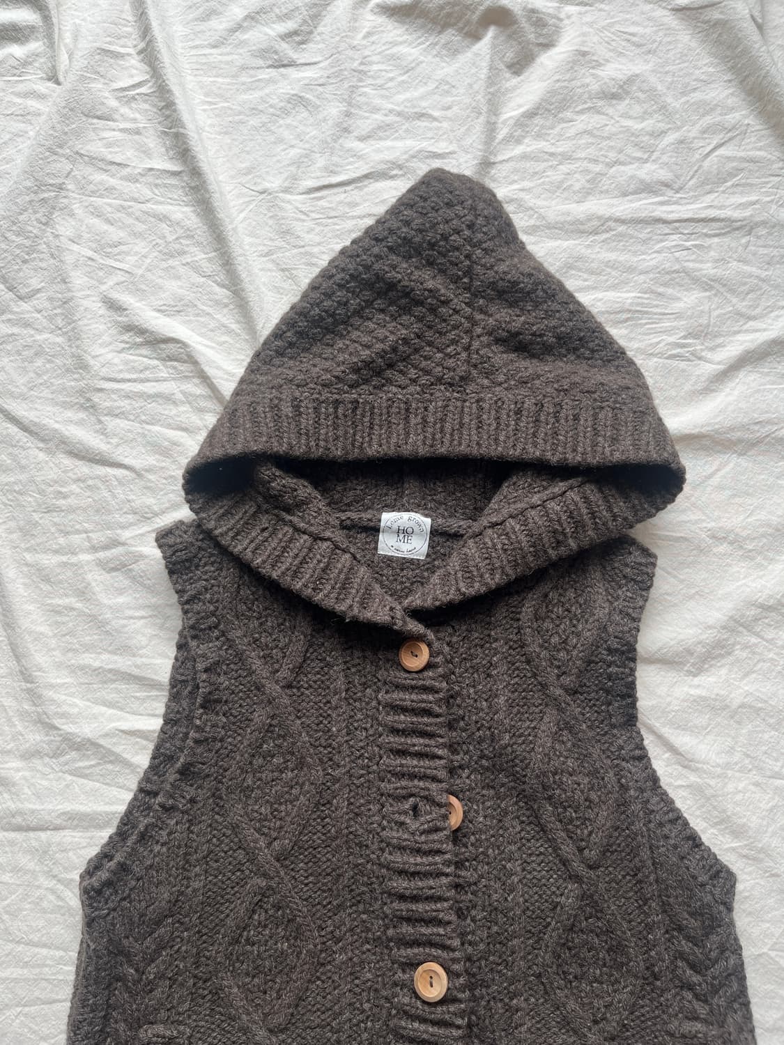 Vingtage 빈티지 니트 후드 베스트 상품이미지2