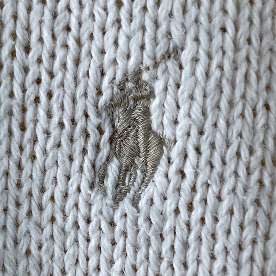 폴로 랄프로렌 기본 포니 아이보리 코튼 니트 상품이미지4