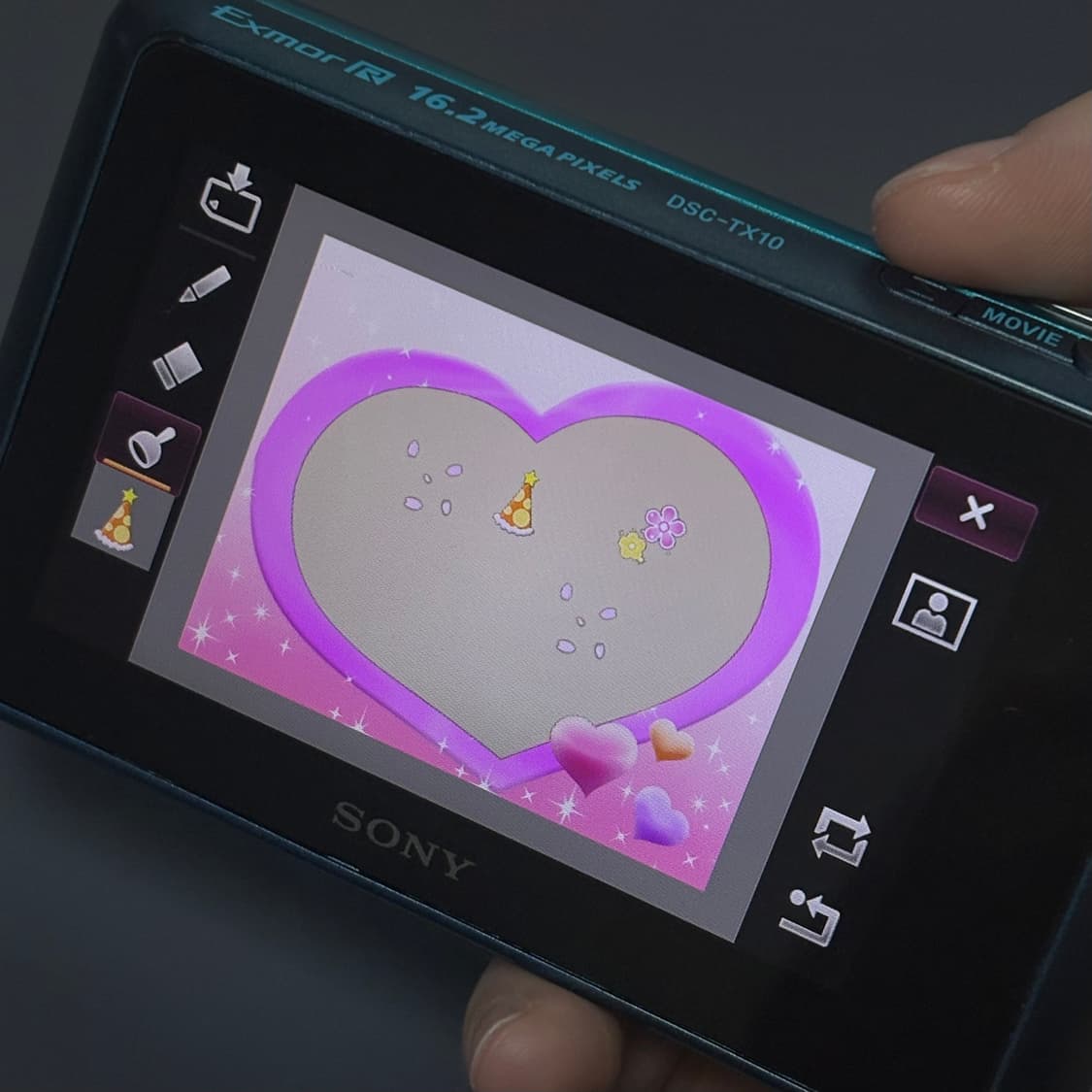 (방수,프리쿠라)소니 사이버샷 디카 블루 dsc tx-10 상품이미지9