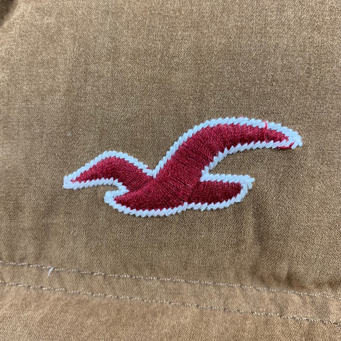 홀리스터 자수로고 후드 퍼 다운 패딩 자켓 브라운 상품이미지4