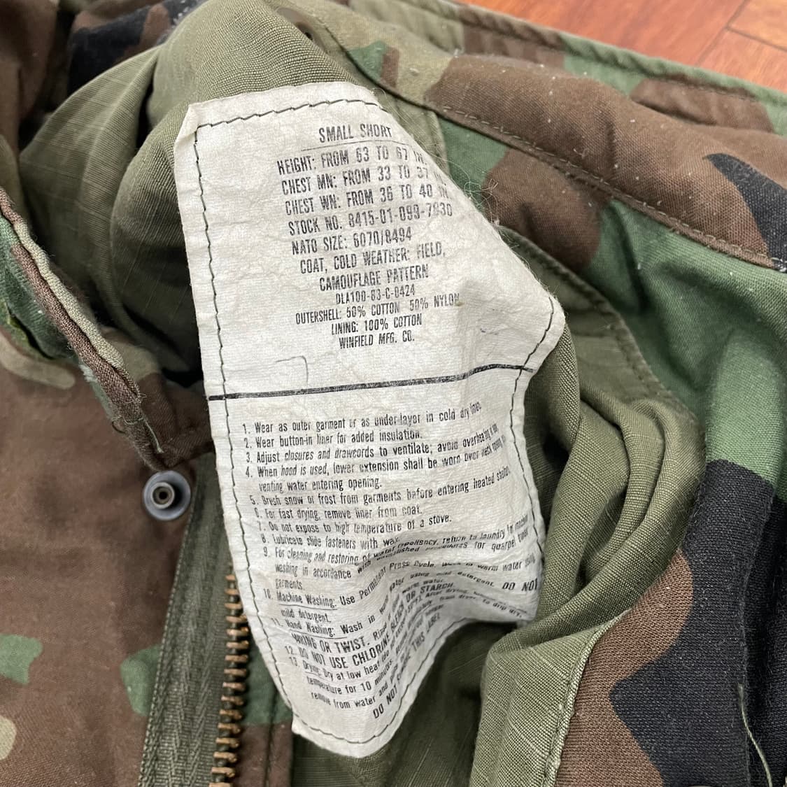 미군 오리지날 우드랜드 M65 필드자켓 상품이미지2