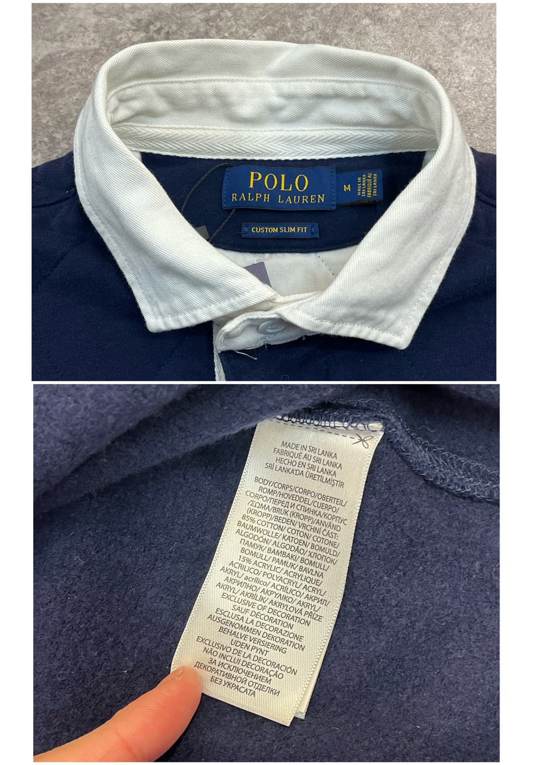 폴로 랄프로렌 기모 럭비티 네이비 M #csz2242 상품이미지4