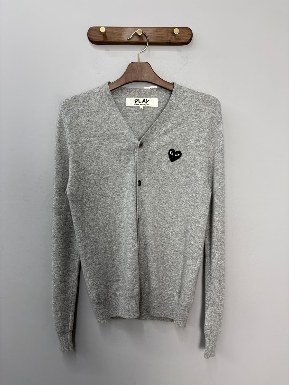 꼼데가르송 블랙 와펜 그레이 울 가디건  A3533 상품이미지2