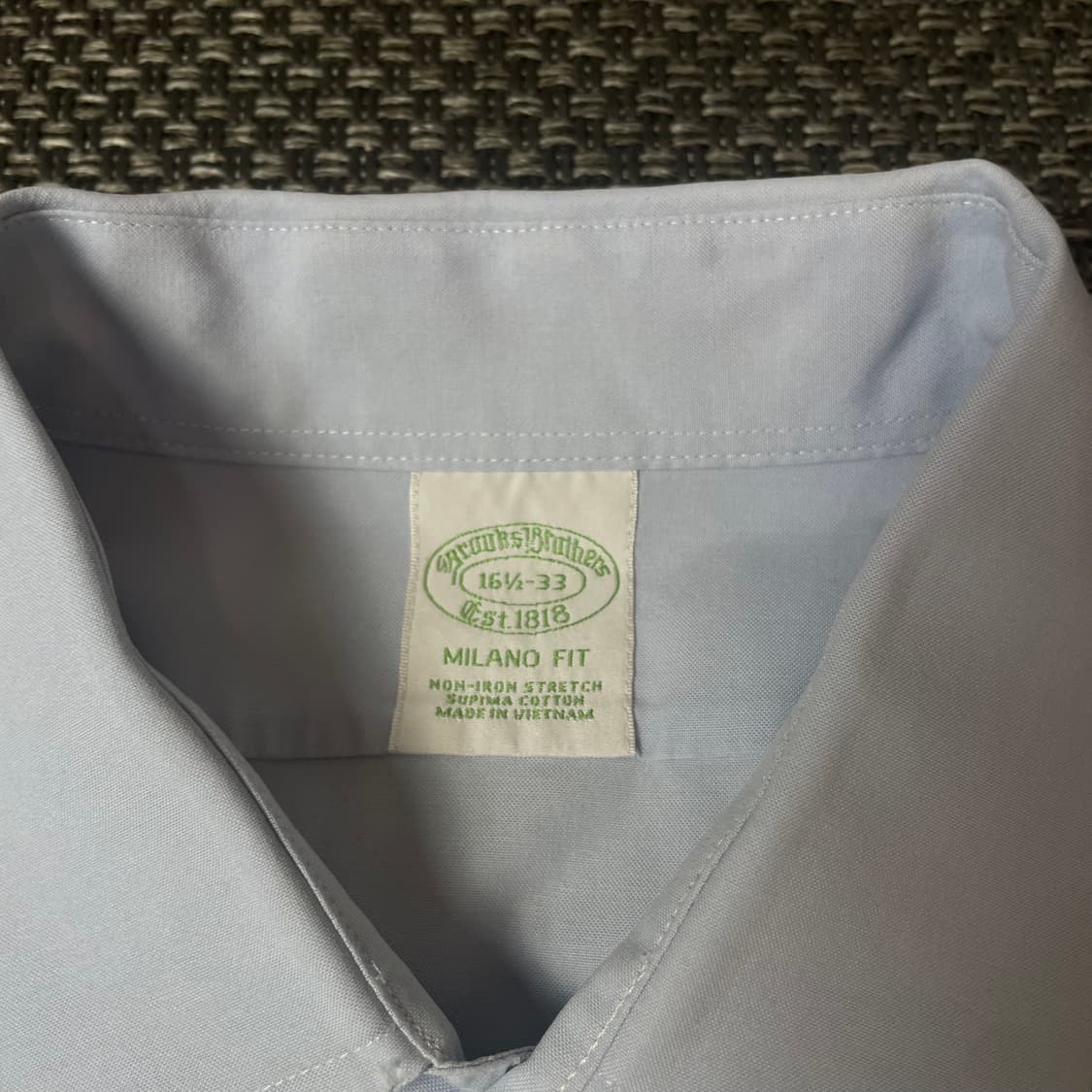 브룩스브라더스 스카이블루 원포켓 밀라노핏 긴팔 셔츠 상품이미지4