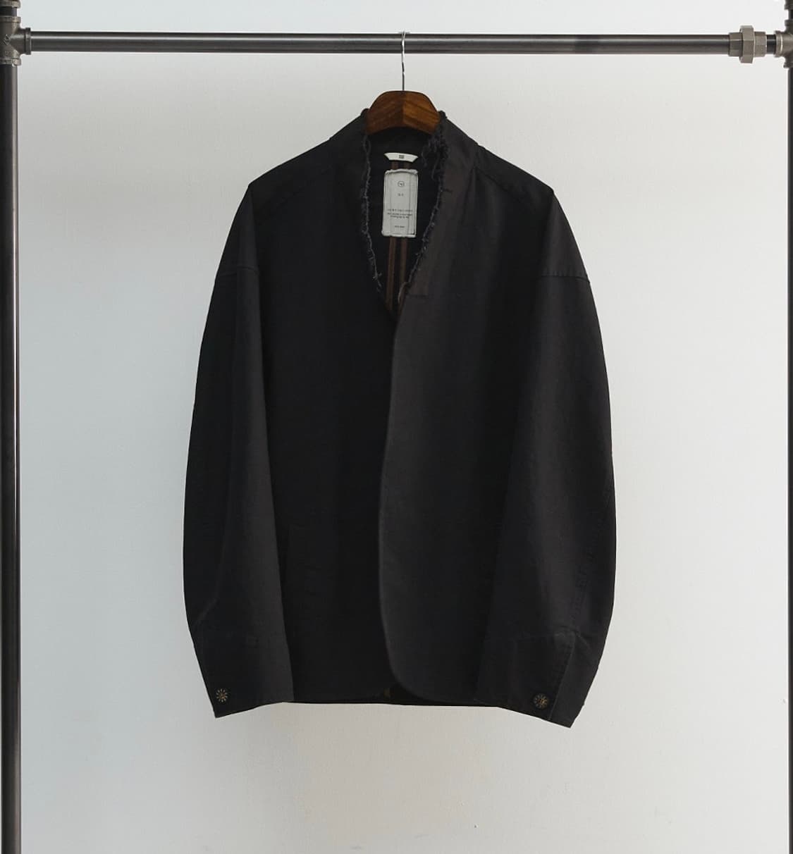 (3) 나아나나 컷 오프 카라리스 자켓 - 블랙 상품이미지1