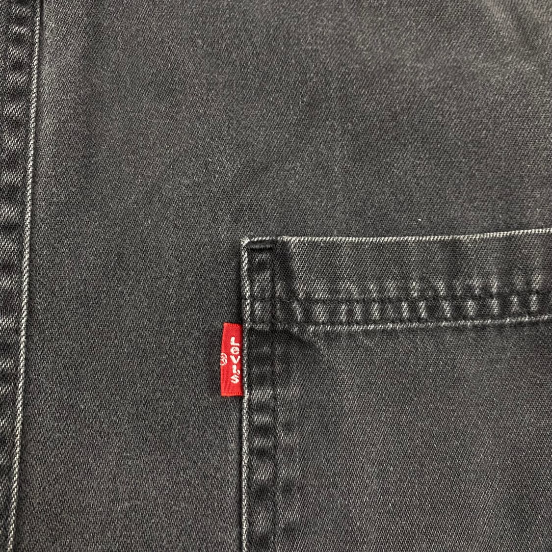 리바이스 레드 탭 흑청 빈티지 워크 셔츠 (105) 상품이미지4