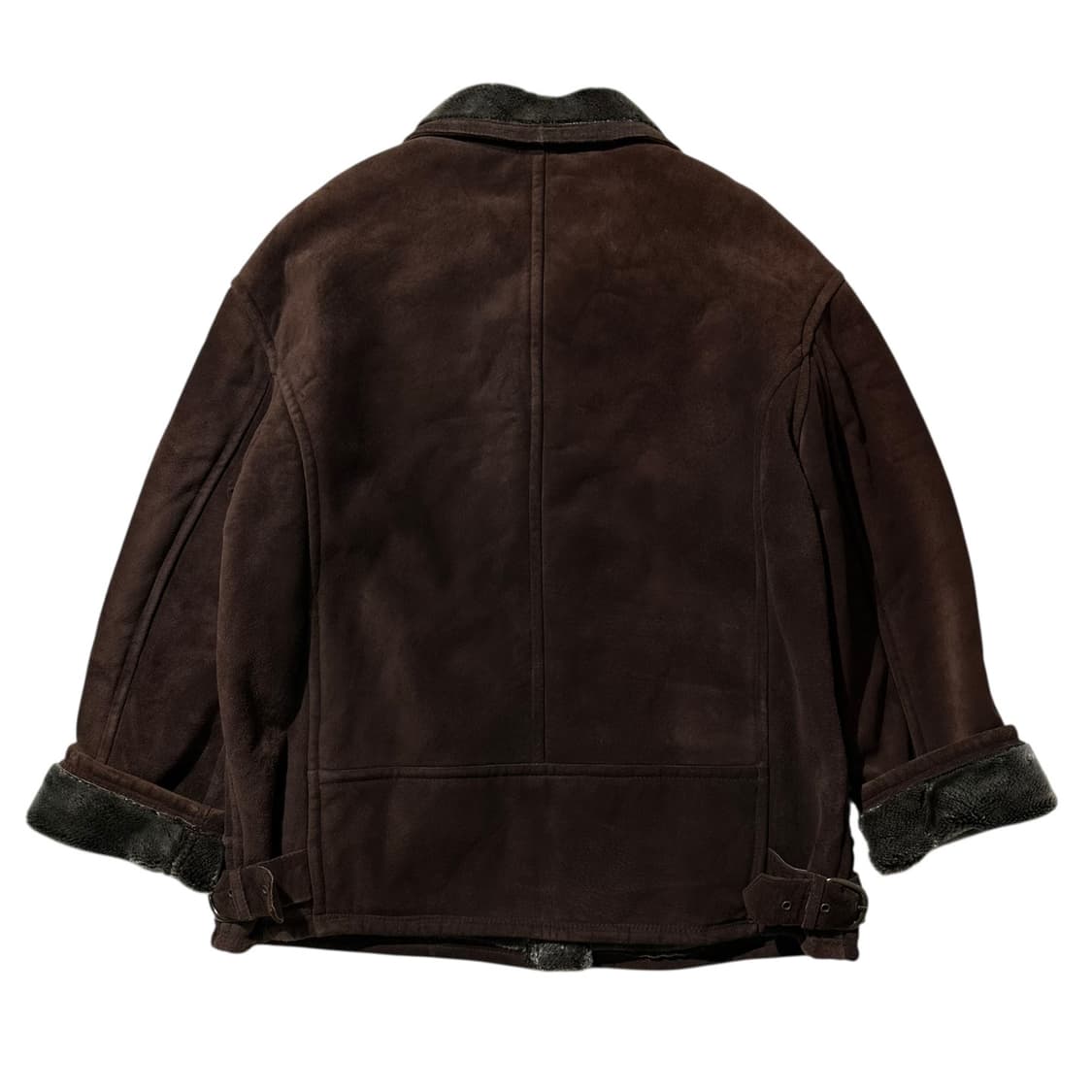 스웨이드 레더 시어링 무스탕 싱글 자켓 상품이미지2