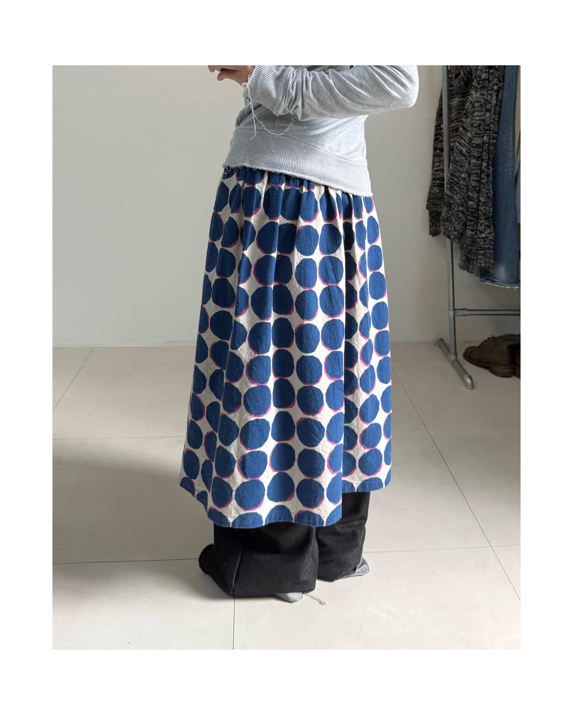 빈티지 도트 스커트 상품이미지2