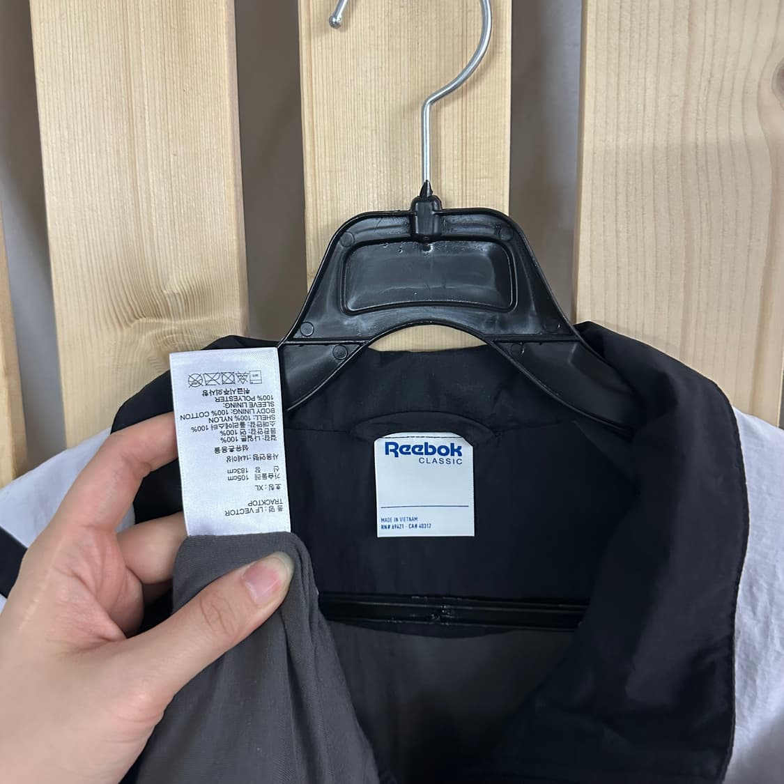 (XL) 리복 블랙 바람막이 자켓 상품이미지5