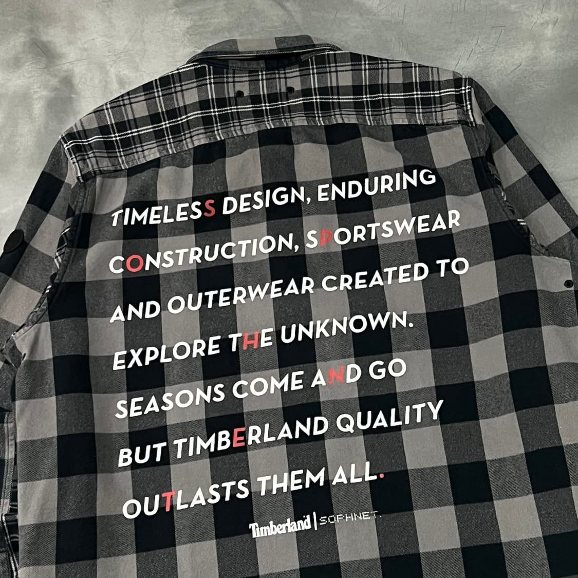 팀버랜드 x 소프넷 레터링 체크 셔츠 y15659 상품이미지5