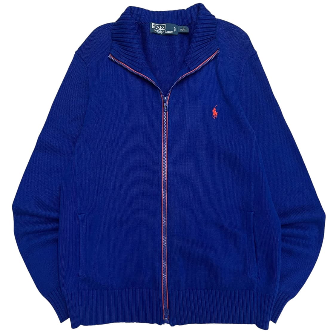 폴로 랄프로렌 오렌지포니 비비드블루 투웨이 니트집업 M 상품이미지2