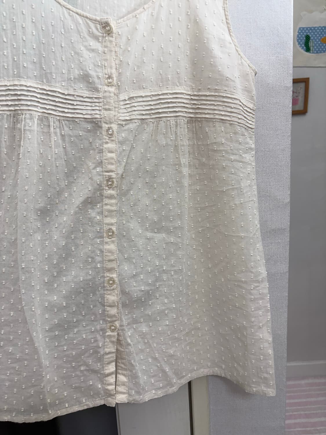 아이보리 도트 슬리브리스 상품이미지4